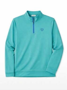 Peter Millar XXL 1/4 Zip Pullover Teal Performance Golf Stretch Logo